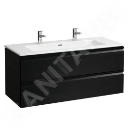 Laufen Pro S - Meuble avec double-lavabo, 1200x545x500 mm, 2 tiroirs, wengé H8619674231071