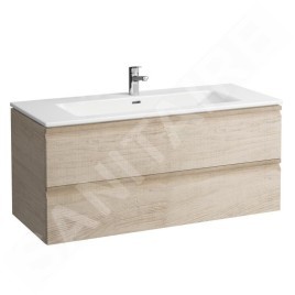 Laufen Pro S - Meuble avec lavabo, 1200x545x500 mm, 2 tiroirs, chêne clair H8619674791041