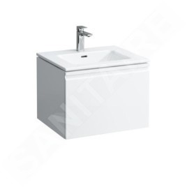Laufen Pro S - Meuble avec lavabo, 600x500x460 mm, 1 tiroirs, blanc brillant H8609624751041