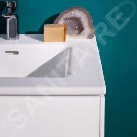 Laufen Pro S - Meuble avec lavabo, 600x610x500 mm, 2 tiroirs, blanc brillant H8649602611041