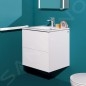 Laufen Pro S - Meuble avec lavabo, 600x610x500 mm, 2 tiroirs, blanc brillant H8649602611041