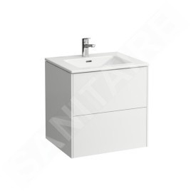 Laufen Pro S - Meuble avec lavabo, 600x610x500 mm, 2 tiroirs, blanc mat H8649602601041