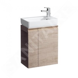 Laufen Pro S - Meuble pour lave-mains avec porte et étagère latérale à gauche, 470x275x605 mm, chêne clair H4830020954791