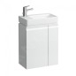 Laufen Pro S - Meuble pour lave-mains avec porte et étagère latérale à droite, 470x275x605 mm, blanc brillant H4830010954751