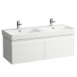 Laufen Pro S - Meuble pour lavabo 1260x450x390 mm, 2 tiroirs, blanc mat H4835710964631