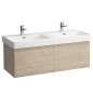 Laufen Pro S - Meuble pour lavabo, 1260x450x390 mm, 2 tiroirs, chêne brillant H4835720964791