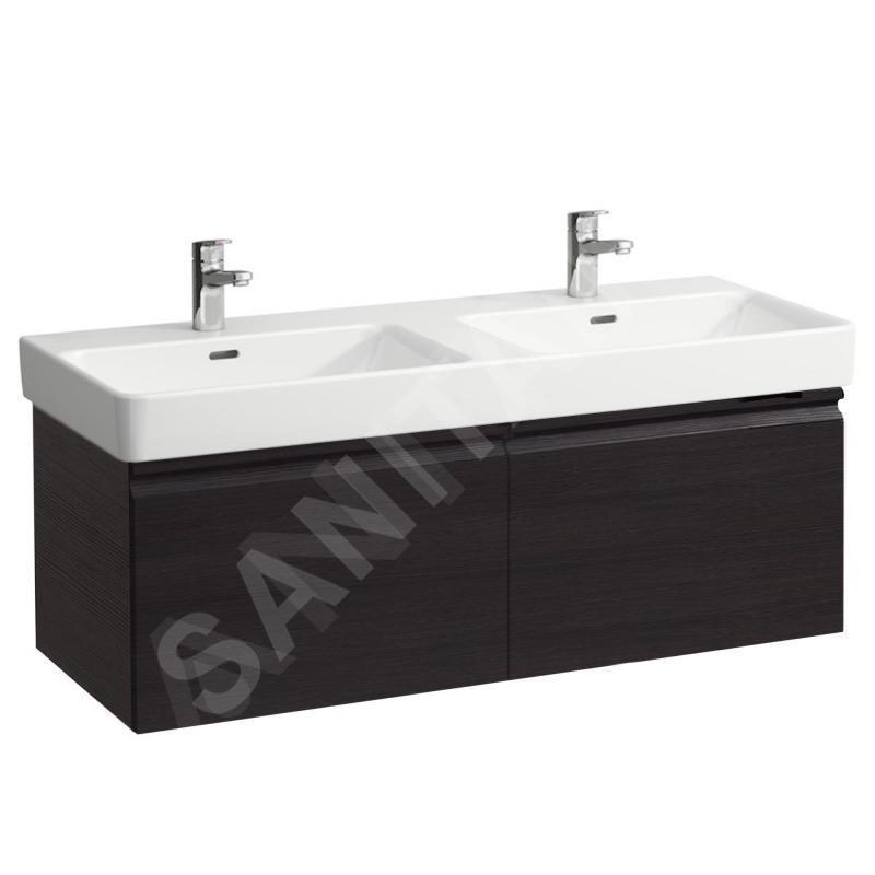 Laufen Pro S - Meuble pour lavabo 1260x450x390 mm, 2 tiroirs, wengé H4835720964231