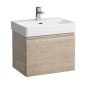 Laufen Pro S - Meuble pour lavabo, 510x370x390 mm, 1 tiroirs, chêne brillant H4830220954791