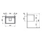 Laufen Pro S - Meuble pour lavabo, 615x450x390 mm, 1 tiroir, wengé H4834220964231