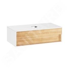 Ravak Step - Lavabo SD, 1000x540x305 mm, 1 tiroir, blanc/chêne X000001417