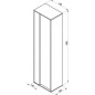 Ravak Step - Armoire haute SB, 430x290x1600 mm, blanc/blanc X000001430