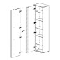 Ravak Step - Armoire haute SB, 430x290x1600 mm, blanc/blanc X000001430