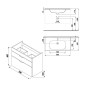 Jika Deep - Meuble avec lavabo, 780x418x607 mm, blanc H41J6154023001
