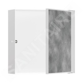 Hansgrohe XtraStoris Rock - Niche murale, avec porte, 300x300x100 mm, blanc mat 56085700