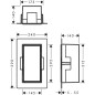 Hansgrohe XtraStoris Rock - Niche murale, avec porte, 300x150x140 mm, noir mat 56088670