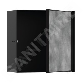 Hansgrohe XtraStoris Rock - Niche murale, avec porte, 300x300x140 mm, noir mat 56091670
