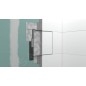 Hansgrohe XtraStoris Rock - Niche murale, avec porte, 300x300x140 mm, inox brossé 56091800