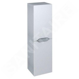 Sapho Wave - Armoire 350x1400x300 mm, 2 portes, blanc/chêne argenté WA245-3011
