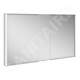 Keuco Royal Match - Armoire miroir avec éclairage LED, encastrable, 1200x700x149 mm, alu elox argenté 12814171311