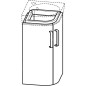 Geberit Selnova Compact - Meuble pour lavabo, 425x330x604 mm, 2 portes, gris brillant / gris mat 501.483.00.1