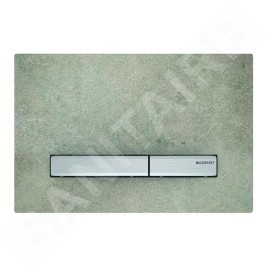 Geberit Sigma50 - Plaque de déclenchement 2 touches, décor béton / chrome 115.788.JV.2