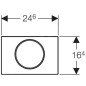 Geberit Sigma10 - Plaque de déclenchement SIGMA10, blanc/doré 115.758.KK.5