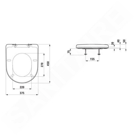 Laufen Pro - Abattant WC, amovible, SoftClose, duroplast, blanc H8939580000001