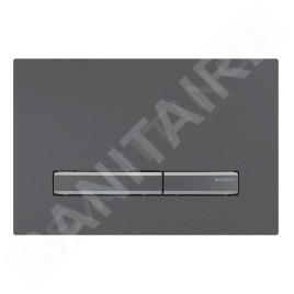 Geberit Sigma50 - Plaque de déclenchement, easy to clean, chrome noir brossé 115.671.QD.2