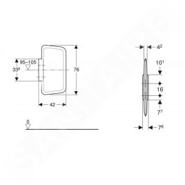 Geberit Accessoires - Séparation d'urinoirs, blanc alpin 115.202.11.1