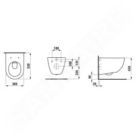 Laufen Pro - WC suspendu, 530x360 mm, blanc H8209560000001