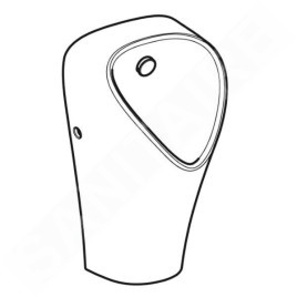 Geberit Urinoirs - Urinoir Narva, arrivée arrière, KeraTect, blanc 501.655.00.8