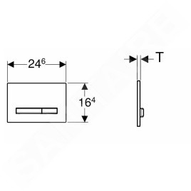 Geberit Sigma50 - Plaque de déclenchement Sigma50, personnalisable 115.788.00.2