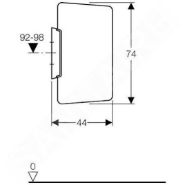 Geberit Accessoires - Paroi de séparation pour urinoir, plastique, Basic, blanc 115.201.11.1