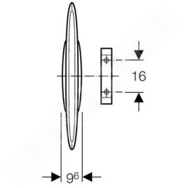Geberit Accessoires - Paroi de séparation pour urinoir, plastique, Basic, blanc 115.201.11.1
