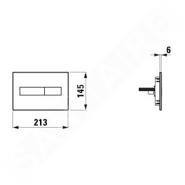 Laufen INEO - Plaque de déclenchement, chrome H9001110040001
