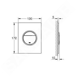 Grohe Nova Cosmopolitan S - Plaque de déclenchement, blanc alpin 37601SH0