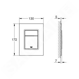 Grohe Skate Cosmopolitan S - Plaque de déclenchement, nickel brossé 37535EN0