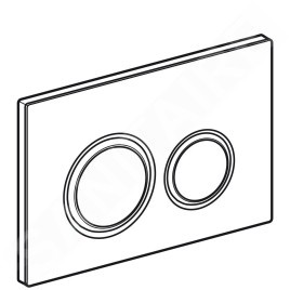 Geberit Sigma21 - Plaque de déclenchement 2 touches, décor béton / or rouge 115.650.JV.1