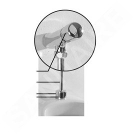Jika Accessoires - Mitigeur de chasse d'eau pour urinoirs, avec minuterie, chromé H8948040000001
