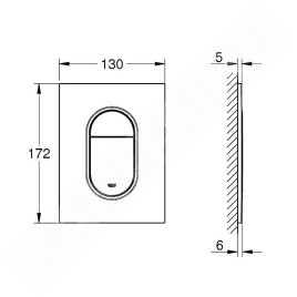 Grohe Arena Cosmopolitan S - Plaque de déclenchement, Warm Sunset brossé 37624DL0