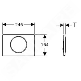 Geberit Sigma10 - Plaque de déclenchement, chromé mat/chromé brillant 115.758.JQ.5