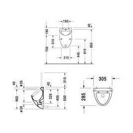 Duravit Urinals - Urinoir Fizz, blanc 0823350000