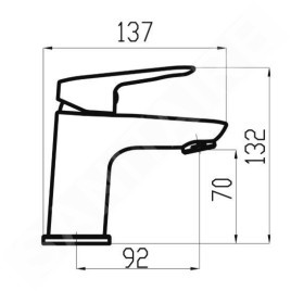 Novaservis Metalia 54 - Mitigeur de lavabo, chrome 54001/1,0