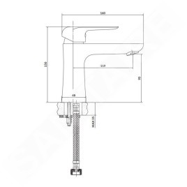 Cersanit City - Mitigeur de lavabo, chrome S951-359