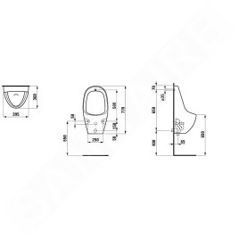 Laufen Tamaro - Urinoir, 395x360x770, blanc H8400900000001