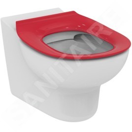 Ideal Standard Contour 21 - Abattant de toilette enfant 7-11 ans S3128 et S3126 sans abattant, rouge S4545GQ