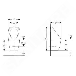 Geberit Urinoirs - Urinoir Tamina, sans eau, blanc 116.141.00.1