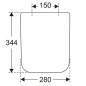 Villeroy & Boch Venticello - Abattant d’urinoir, SoftClosing, Stone White 8M10S1RW