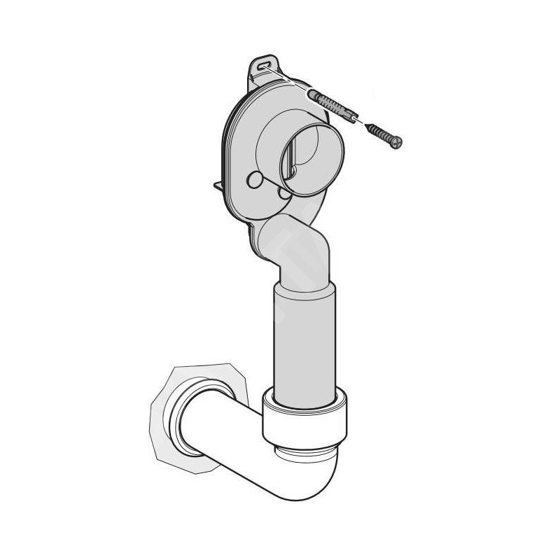 Laufen Accessoires - Siphon pour urinoir, DN40, horizontal H8958260000001