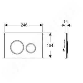 Geberit Sigma21 - Plaque de déclenchement, chrome / lave 115.884.JK.1